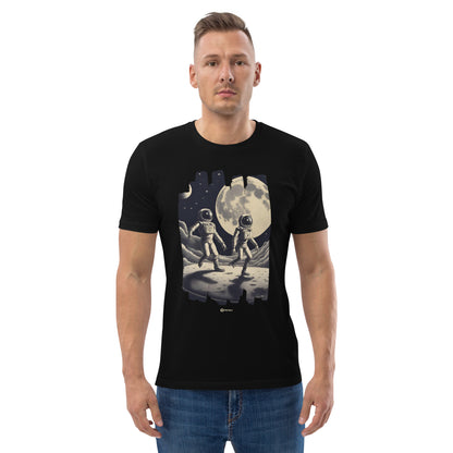 Astronauts on the Moon | Explore Collection | Unisex Organic Cotton T-Shirt