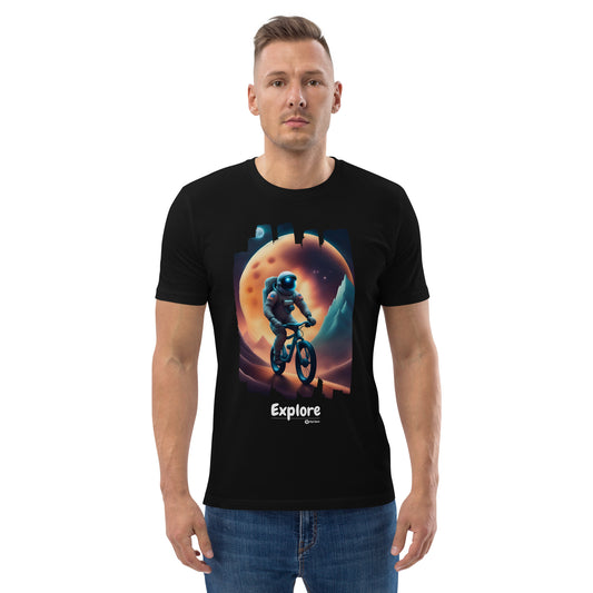 Astronaut Cyclist: Beyond Earth - Explore Collection - Fitted Short Sleeve Crew T-Shirt